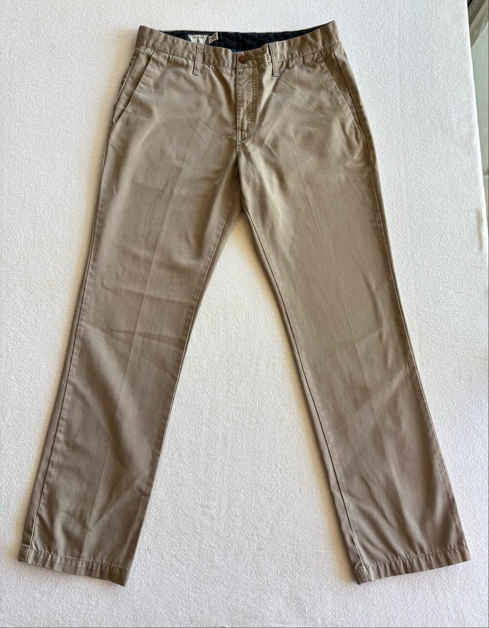 Volcom Frickin Modern Chino Straight Pants Men’s Size 32 Light Brown Skater